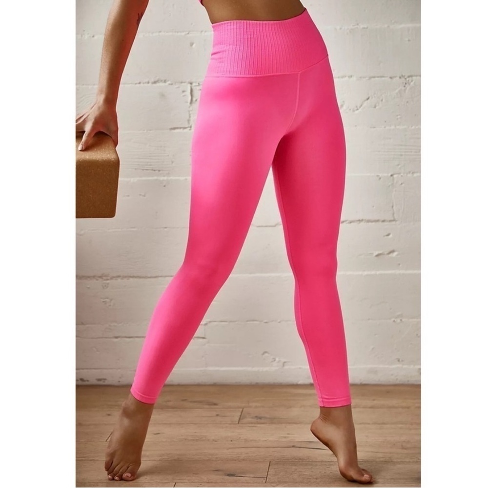 Free People Hot Pink Good Karma Leggings